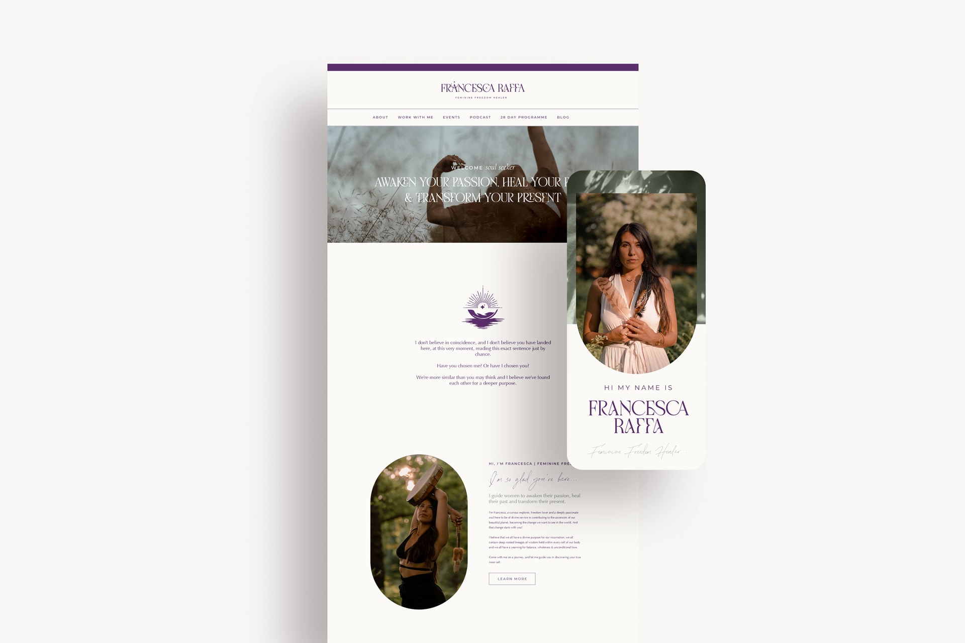 Modern coaching website design for Francesca Raffa