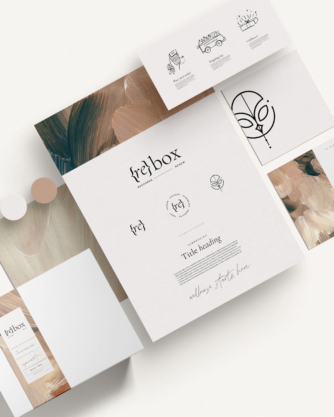 branding design for rebox luxury wellness subscription box